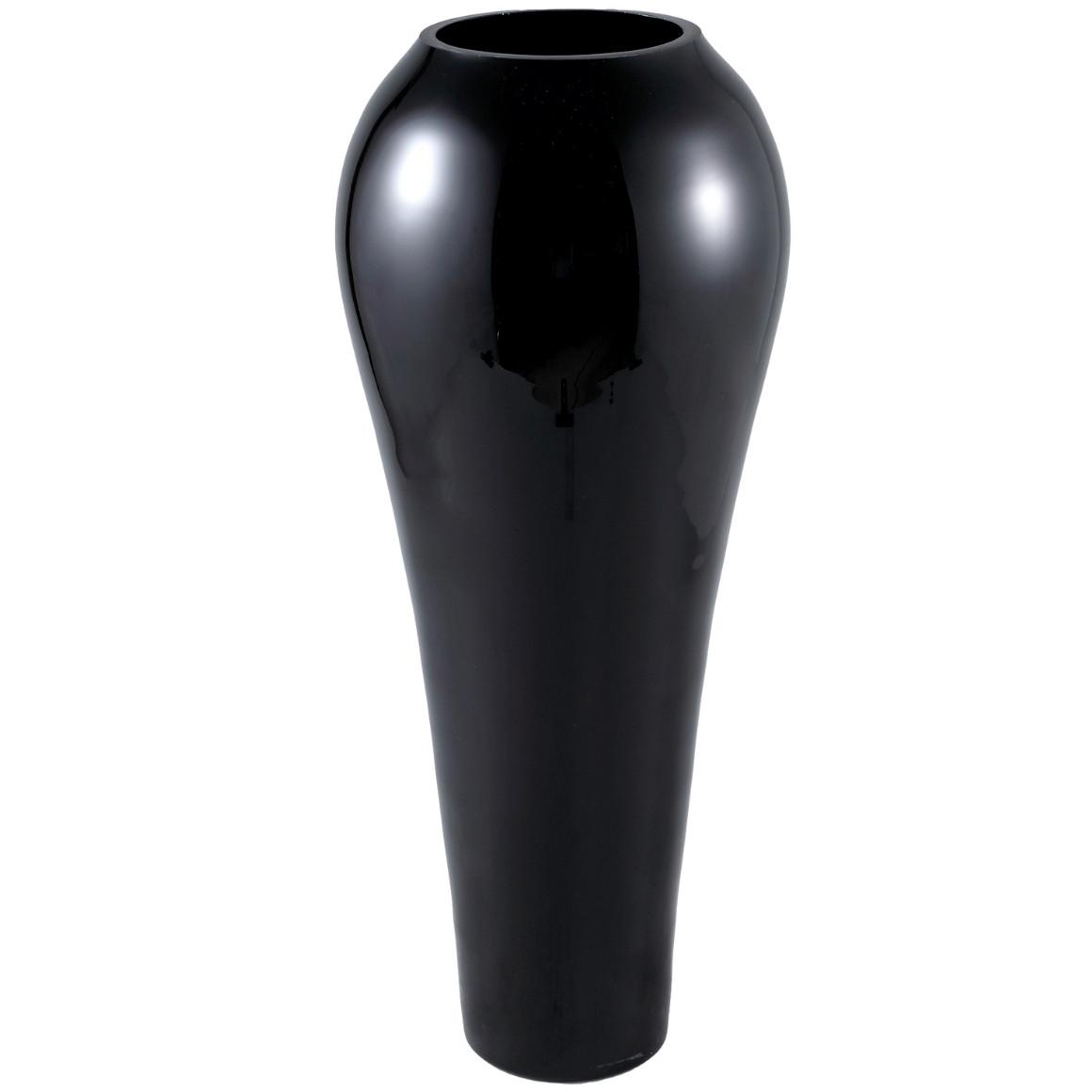 Vaza Seren - črna, Konvencionalno, steklo (25/25/60cm) - Mömax