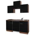 Küchenblock ECONOMY 150 - Eichefarben/Schwarz, KONVENTIONELL, Holzwerkstoff (150/200/60cm) - Livetastic Küchenblock ECONOMY 150 - Eichefarben/Schwarz, KONVENTIONELL, Holzwerkstoff (150/200/60cm) - Livetastic
