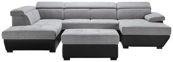 Wohnlandschaft in Grau inkl. Bettfunktion online kaufen mömax