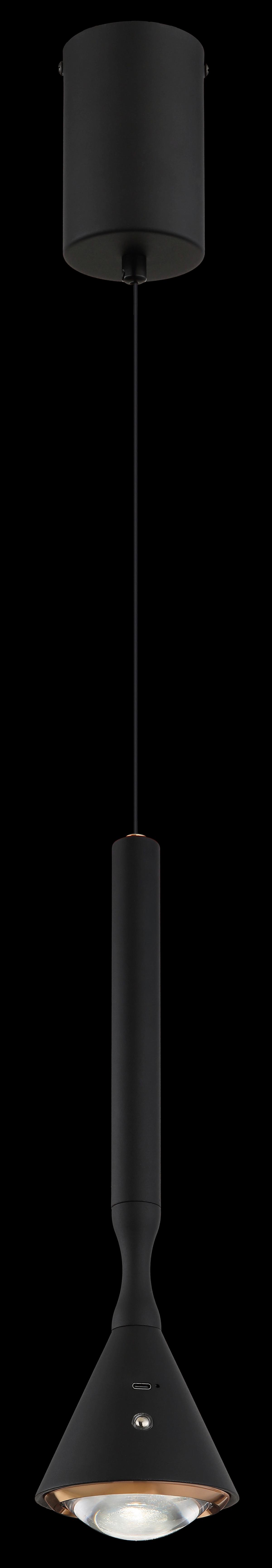 Led-hängeleuchte 16061s Lucinda - Weiss/Schwarz, Design, Kunststoff/Metall (9,9/50-210cm) - Globo