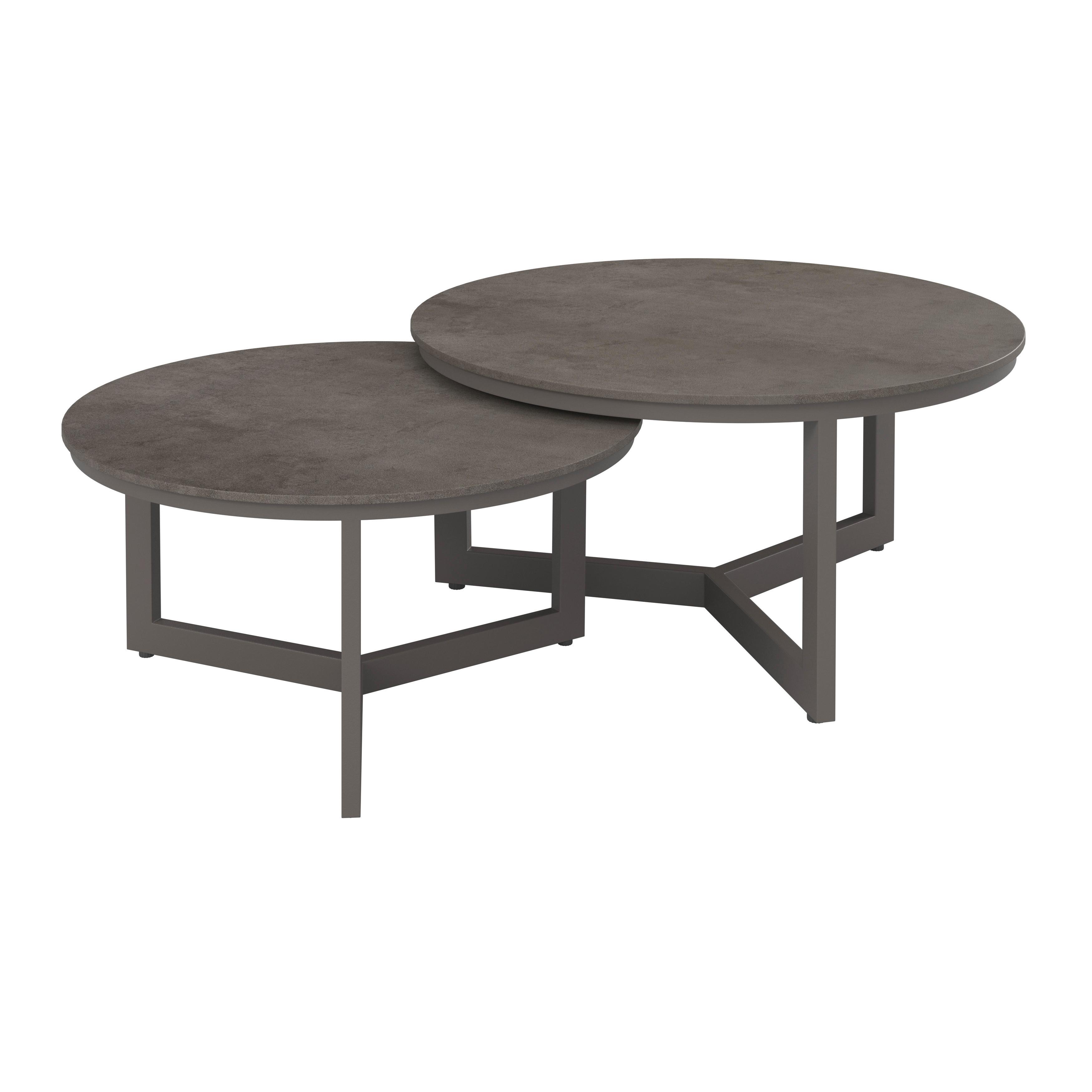 LOUNGEGRUPP MALOU - mörkgrå/antracit, Modern, metall/textil (218/68/76,5cm) - Bessagi Garden