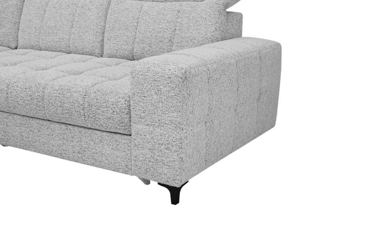 Kutna Garnitura Santorini - siva/crna, Moderno, tekstil (193/291cm) - Premium Living