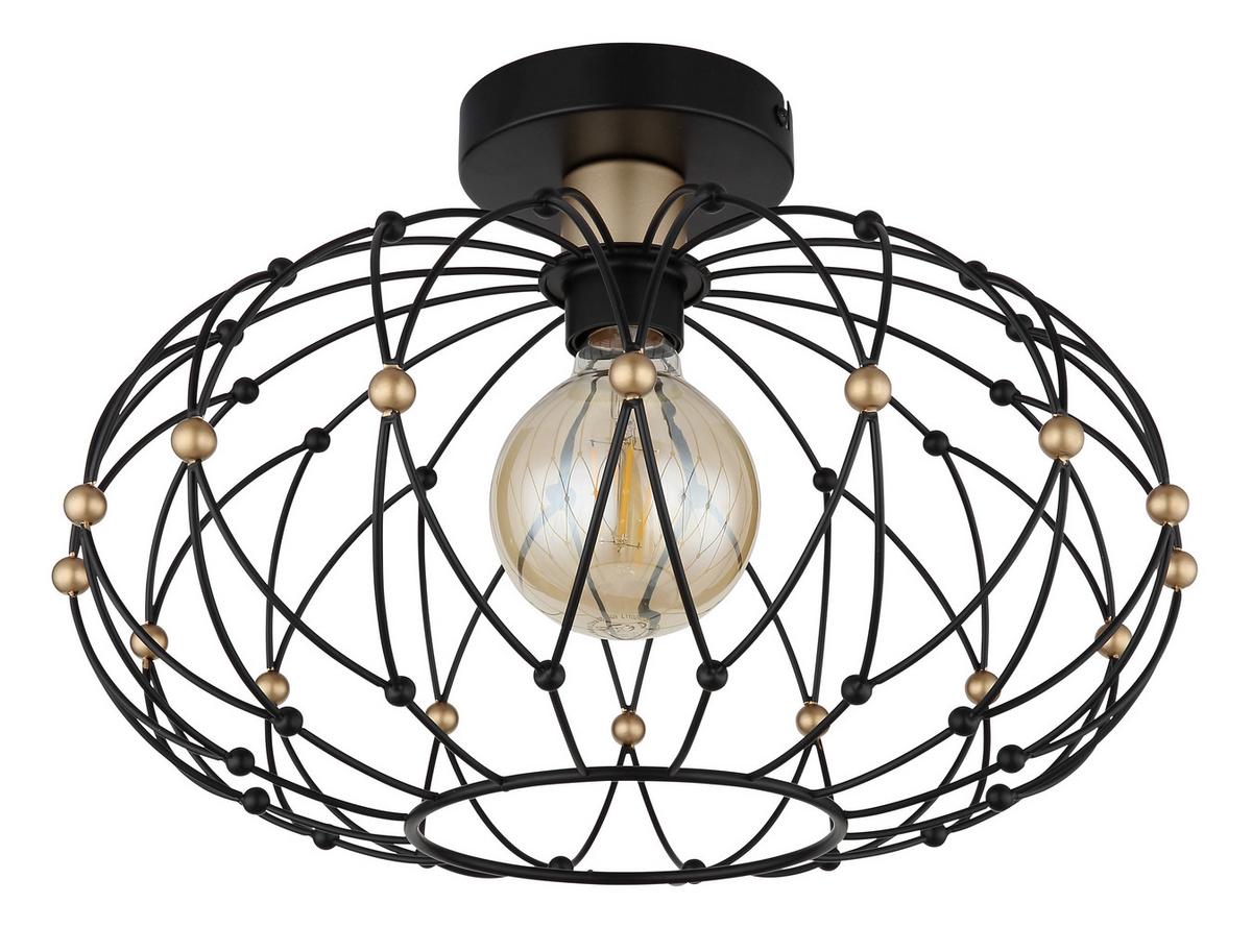 DECKENLEUCHTE 15966D GREYS - Goldfarben/Schwarz, Design, Metall (40/25cm) - Globo