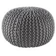 Pouf in Grau Ø ca. 50 'Martin' - Grau, MODERN, Textil (50/50/30cm) - Bessagi Home Pouf in Grau Ø ca. 50 'Martin' - Grau, MODERN, Textil (50/50/30cm) - Bessagi Home