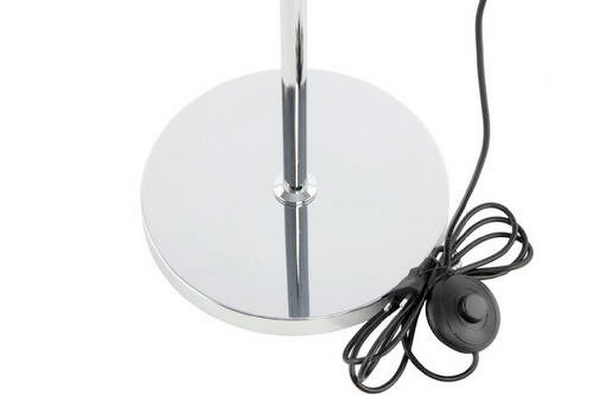 Stehleuchte Qob9h-Siv - Weiss/Silberfarben, Design, Glas/Metall (44/160/44cm) - Kayoom