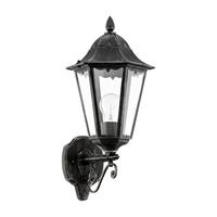 Led-wandleuchte Navedo Silber Schwarz Patina - Klar/Silberfarben, Basics, Glas/Metall (20cm) - Eglo
