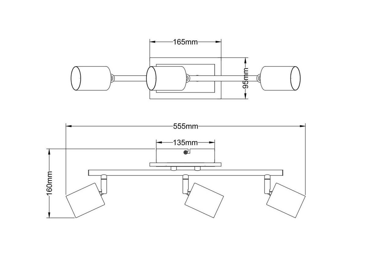 LAMPA SUFITOWA MAXIN - czarny, Trend, tworzywo sztuczne/metal (45/9,5/16cm) - Novel