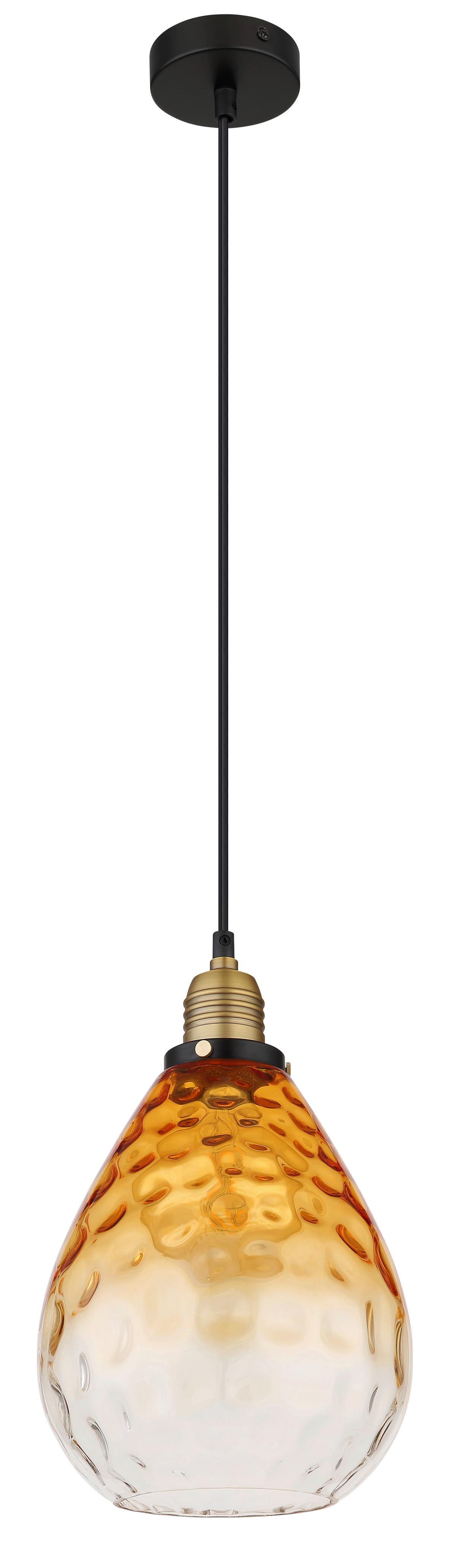 Viseča Svetilka 15786h Salvy - črna/prozorno, Basics, kovina/steklo (21/120cm) - Globo