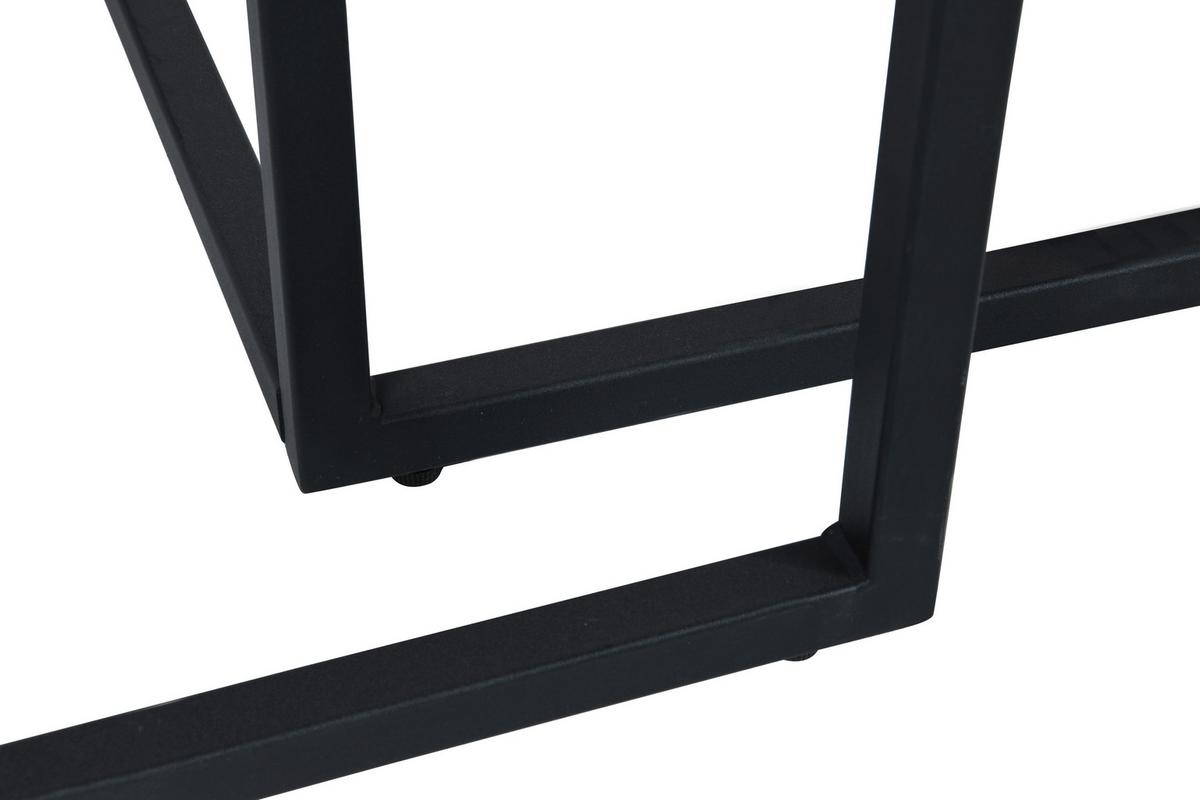 STOLIK KAWOWY CARRARA - czarny, Design, materiał drewnopochodny/metal (80/60/50/40/80/60cm) - MID.YOU