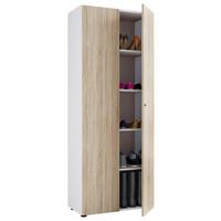 Omara Za Čevlje Vandol, Bela, Barva Hrasta - srebrne barve/črna, Design, umetna masa/leseni material (71/180/39cm) - MID.YOU