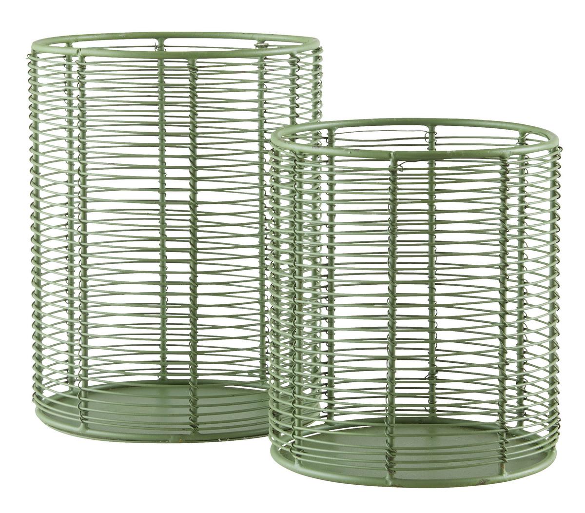 Mécsestartó Loft - zsályazöld, Basics, fém (13/15cm) - Modern Living