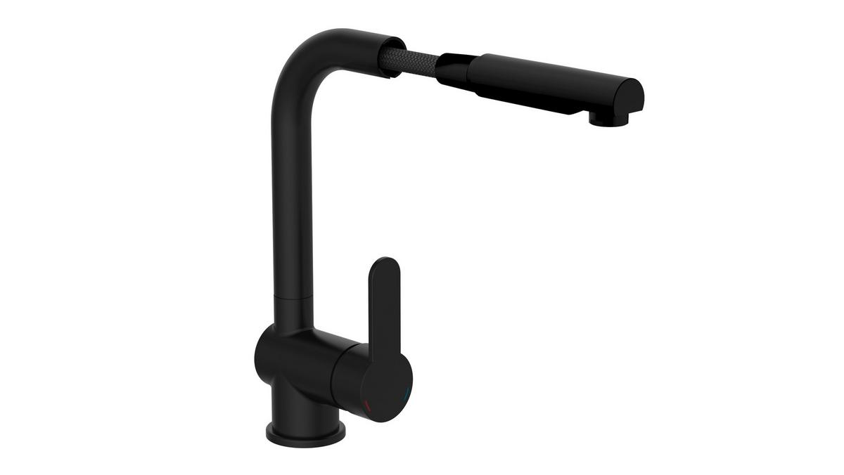 Küchenarmatur London in Schwarz - Schwarz, Metall (30cm) - Schütte