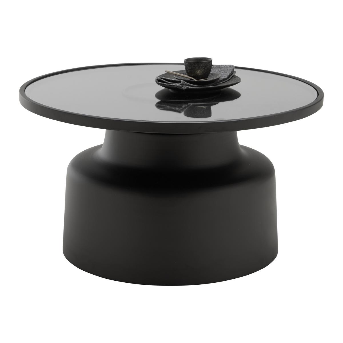 Măsuță de cafea JARO -TREND- - negru, Modern, sticlă/metal (72/40cm) - Premium Living