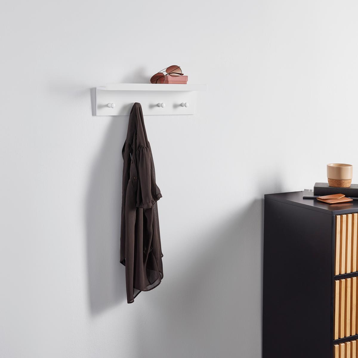 Wandgarderobe in Weiss - Weiss, Modern, Holzwerkstoff (40/12/10cm) - Mömax