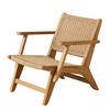 Loungesessel Eya Teak Indoor - Hellbraun/Teakfarben, Natur, Holz/Papier (68/71/72cm) - Gardenson