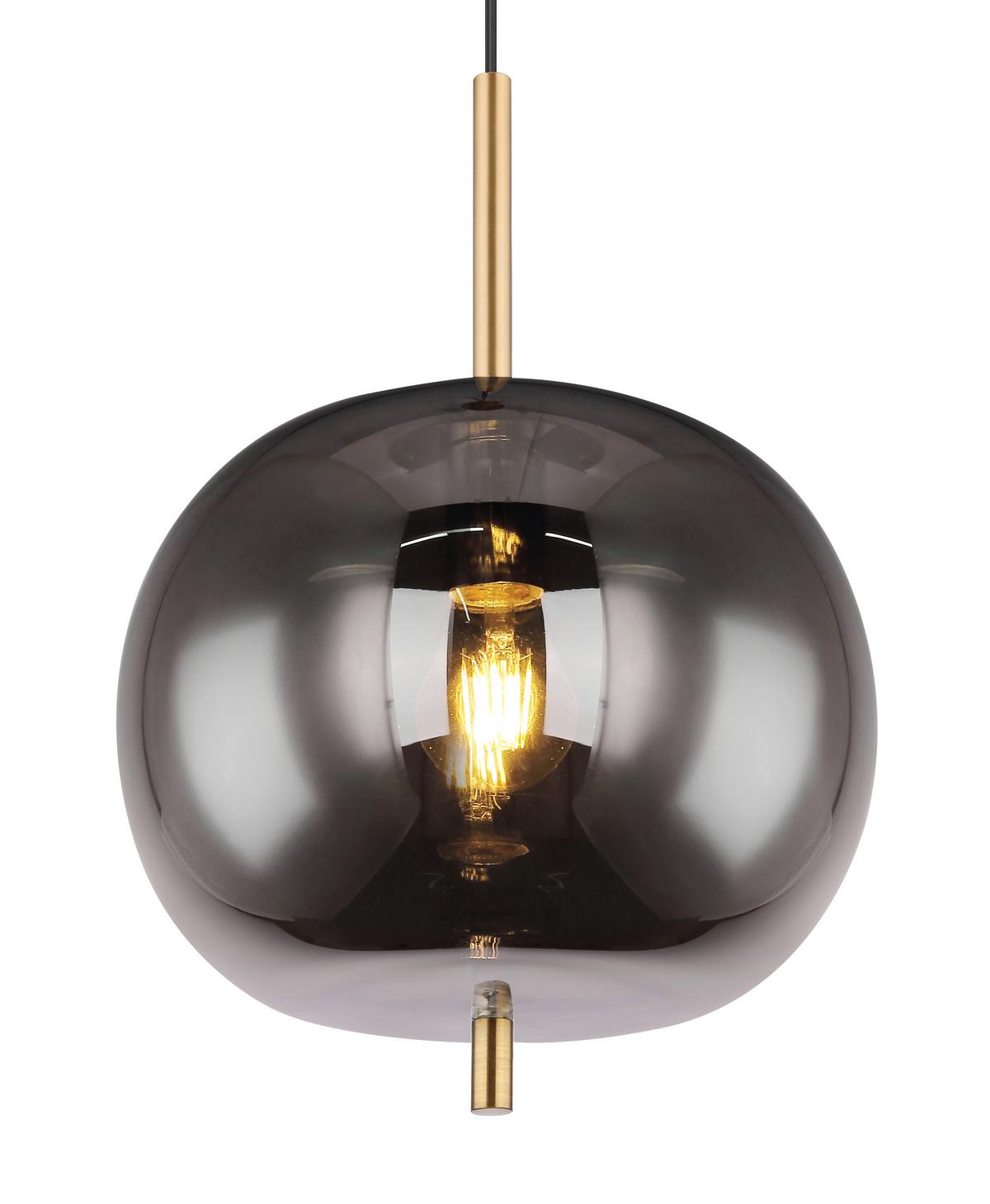 Svjetiljka Viseća 15345h1mm Blacky I - boje mjeda, Design, staklo/metal (30/120cm) - Globo