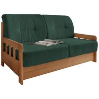 Schlafsofa Camino Holzkorpus Kiefer/Dunkelgrün - Dunkelgrün/Kieferfarben, MODERN, Holz/Textil (154/88/90cm) - Livetastic