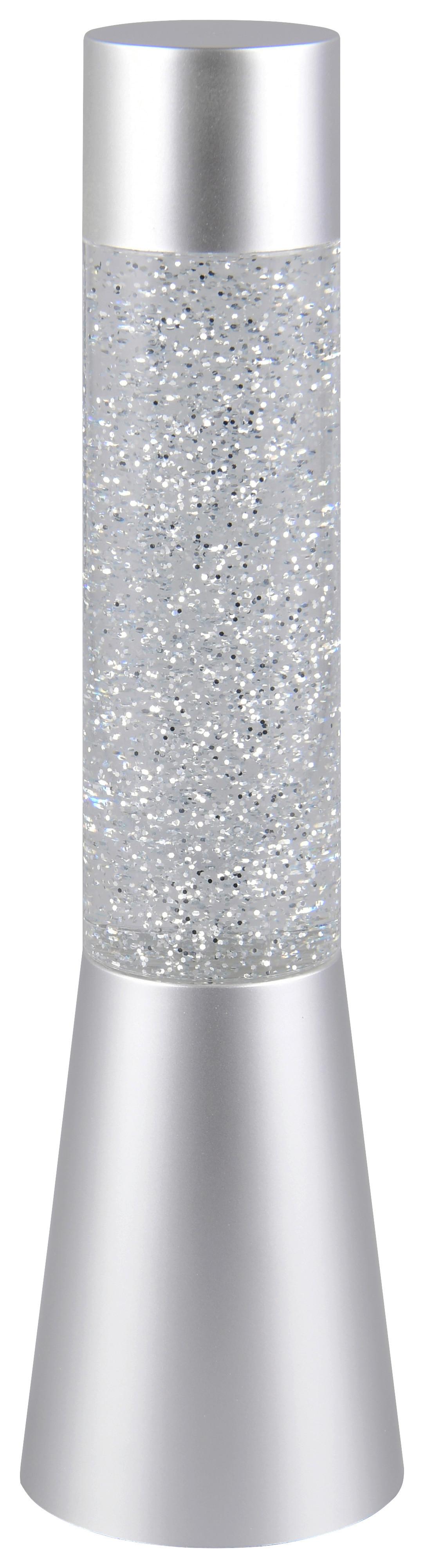 GLITTERLAMPA GERTRUDE - silver, Klassisk, metall/plast (9/33cm) - Mömax