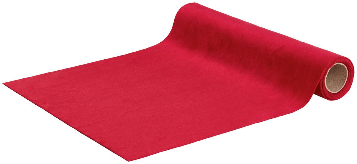 Dekoranyag Viola - piros, Konventionell, textil (35/180cm) - Modern Living