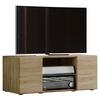 Tv-element Lowina 95, Hrast - črna/barve hrasta, Konvencionalno, umetna masa/steklo (95/40/36cm) - MID.YOU