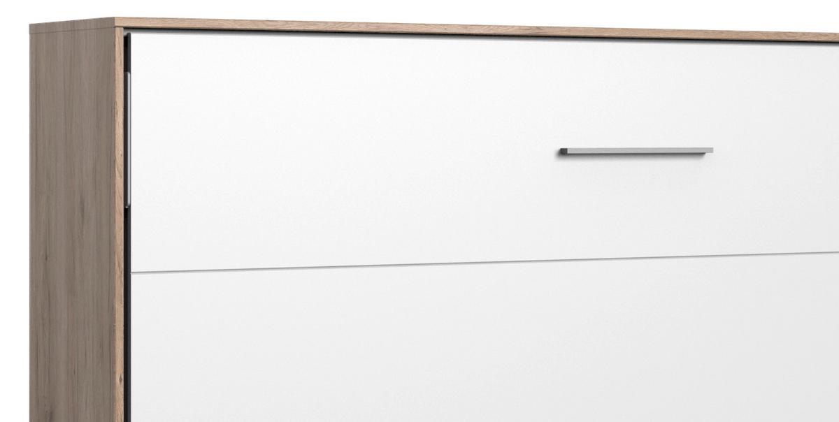 Klappbett Juist ca. 120x200 cm Weiß/Eiche - Eichefarben/Weiß, KONVENTIONELL, Holz/Holzwerkstoff (120/200cm) - MID.YOU