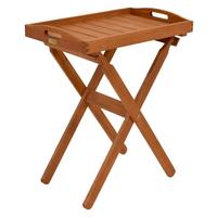 Gartenbeistelltisch Eukalyptusholz ca. 39x60x75cm - Braun, KONVENTIONELL, Holz (39/60/75cm) - Gardenson