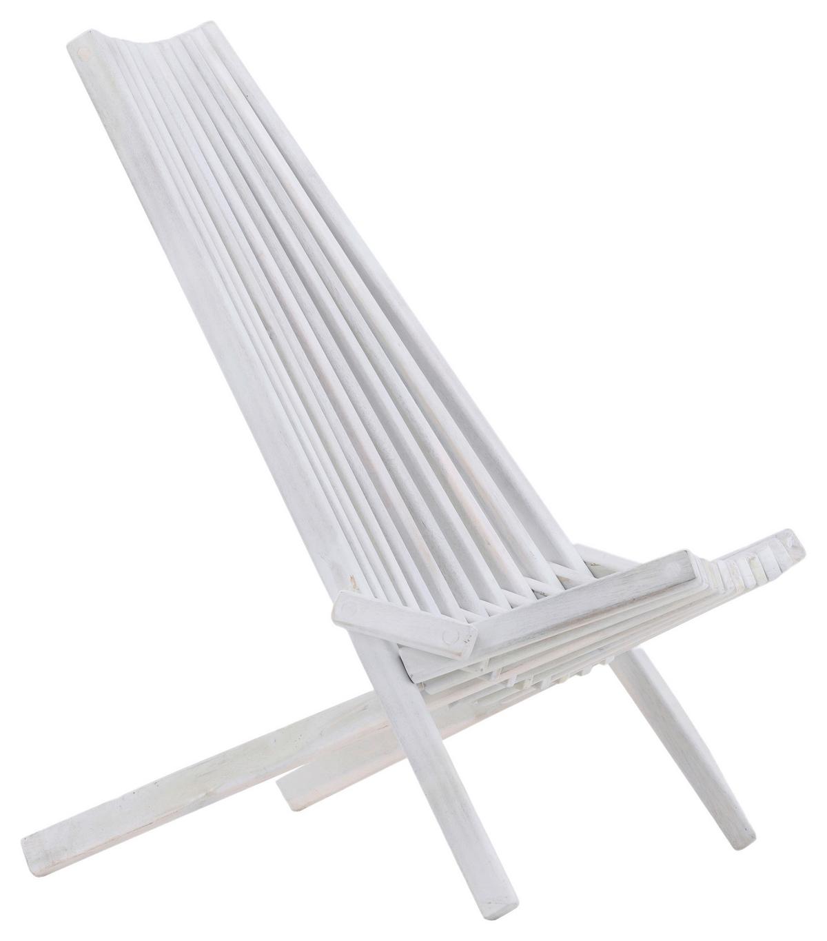 Strandsessel Asta ca. 57x79x73 cm Weiß - Weiß, KONVENTIONELL, Holz (57/79/73cm) - Gardenson