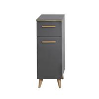 Dulap inferior Bludenz - culoare lemn stejar/gri, Modern, material pe bază de lemn (30/72/33cm)
