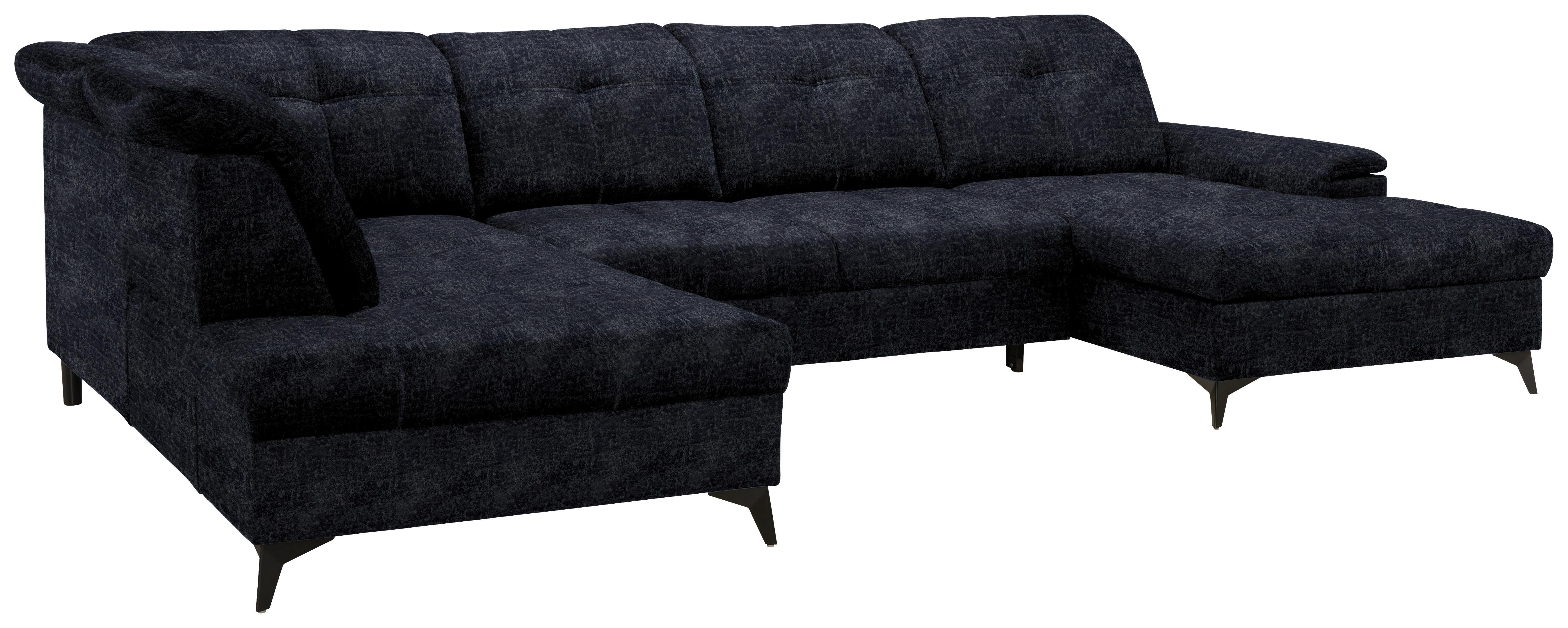 Wohnlandschaft Sierra Anthrazit - Anthrazit, MODERN, Textil/Metall (181-230/90-106/364cm) - Mömax
