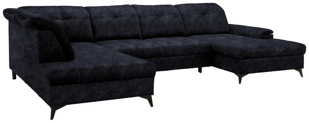Wohnlandschaft Sierra Anthrazit - Anthrazit, Modern, Textil/Metall (181-230/90-106/364cm) - Mömax