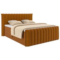 PAT BOXSPRING LINA - ruginiu, Konventionell, plastic/lemn (180/200cm) - Premium Living