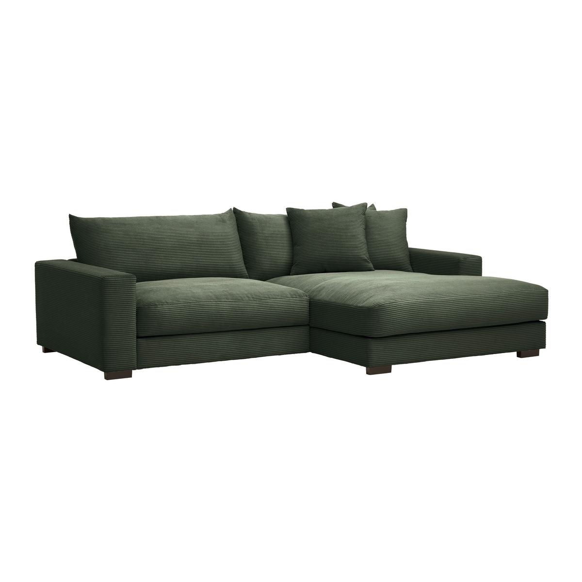 Wohnlandschaft Pedro in Grün - Dunkelgrün, MODERN, Textil (265/180cm) - Mömax