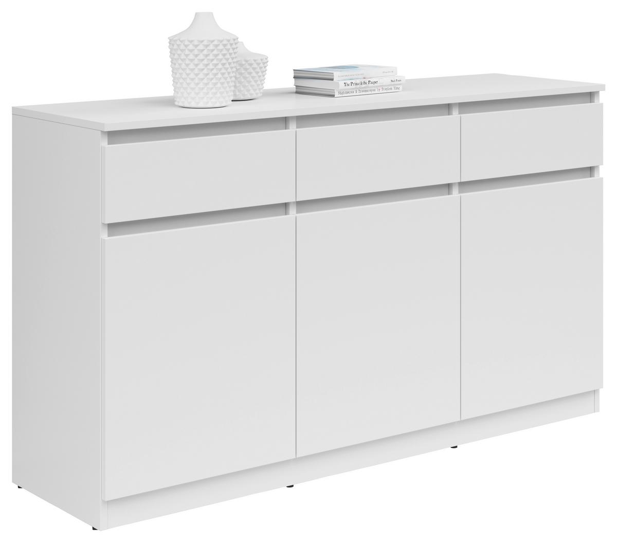 Kommode in Weiß - Weiß, KONVENTIONELL, Holzwerkstoff (135/81/42cm) - Mömax