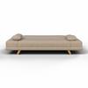 BÄDDSOFFA FUNKY - beige/lerfärgad, Modern, trä/textil (183/73/79cm) - Bessagi Home
