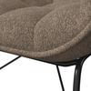 FÅTÖLJ ROBIN - brun/svart, Modern, metall/textil (72/78/81cm) - Bessagi Home