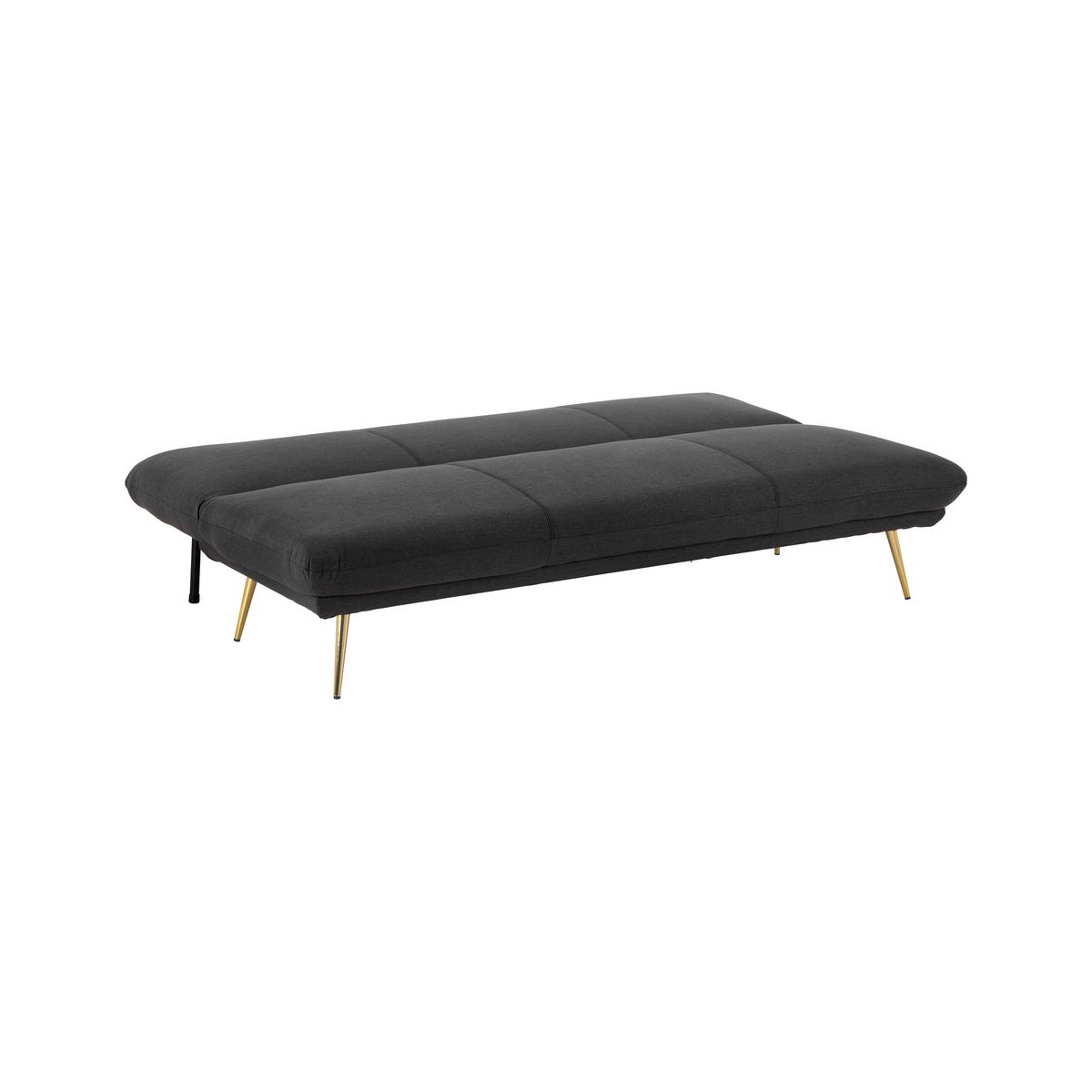 Zofa S Posteljno Funkcijo Ben, Temno Siva - zlate barve/temno siva, Moderno, kovina/tekstil (186/82/85cm) - Bessagi Home