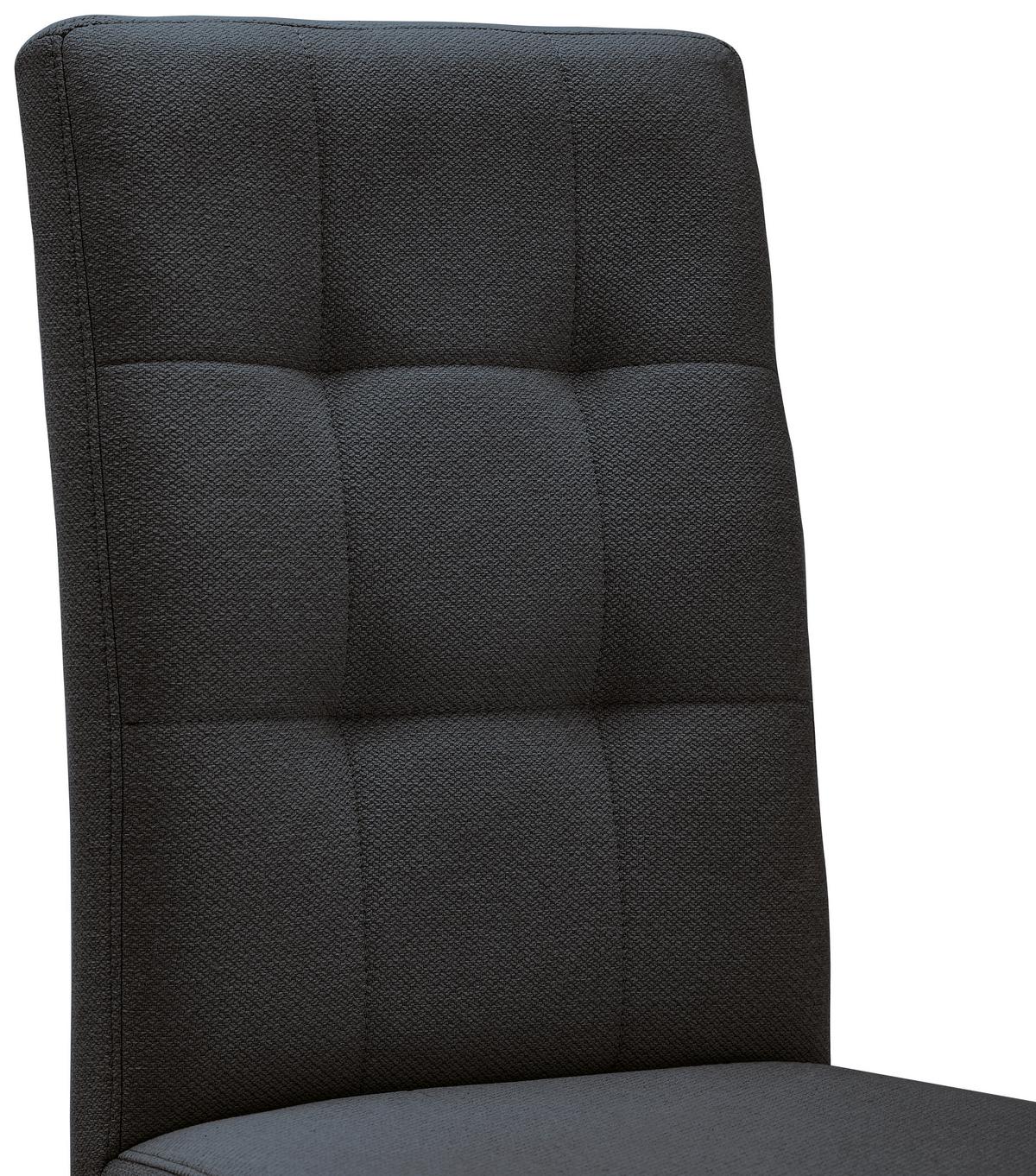 KRZESŁO NANDIA - czarny/szary, Design, metal/tkanina (46/91/61cm) - home24