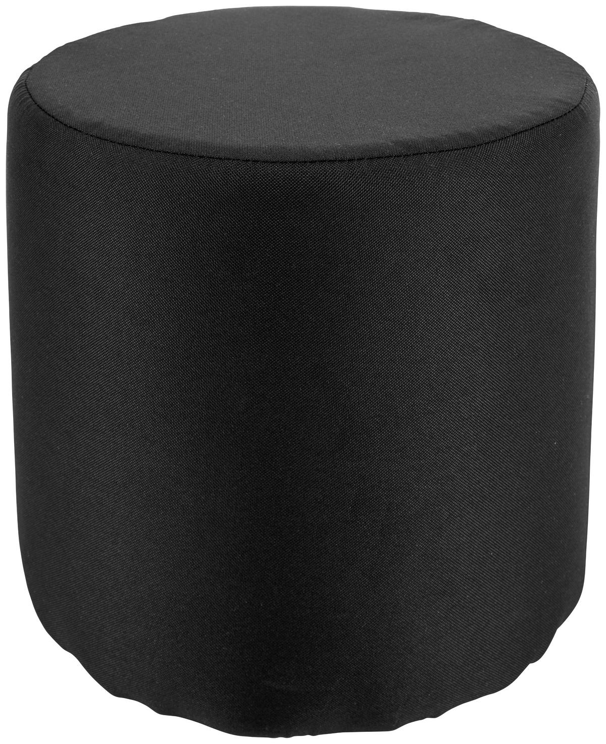 TABURET LEO - gri deschis/negru, Basics, lemn/textil (33/33cm)