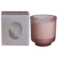 Lumânare parfumată Silver - albastru deschis/roz deschis, plastic/sticlă (7,8/8,5cm) - Mömax