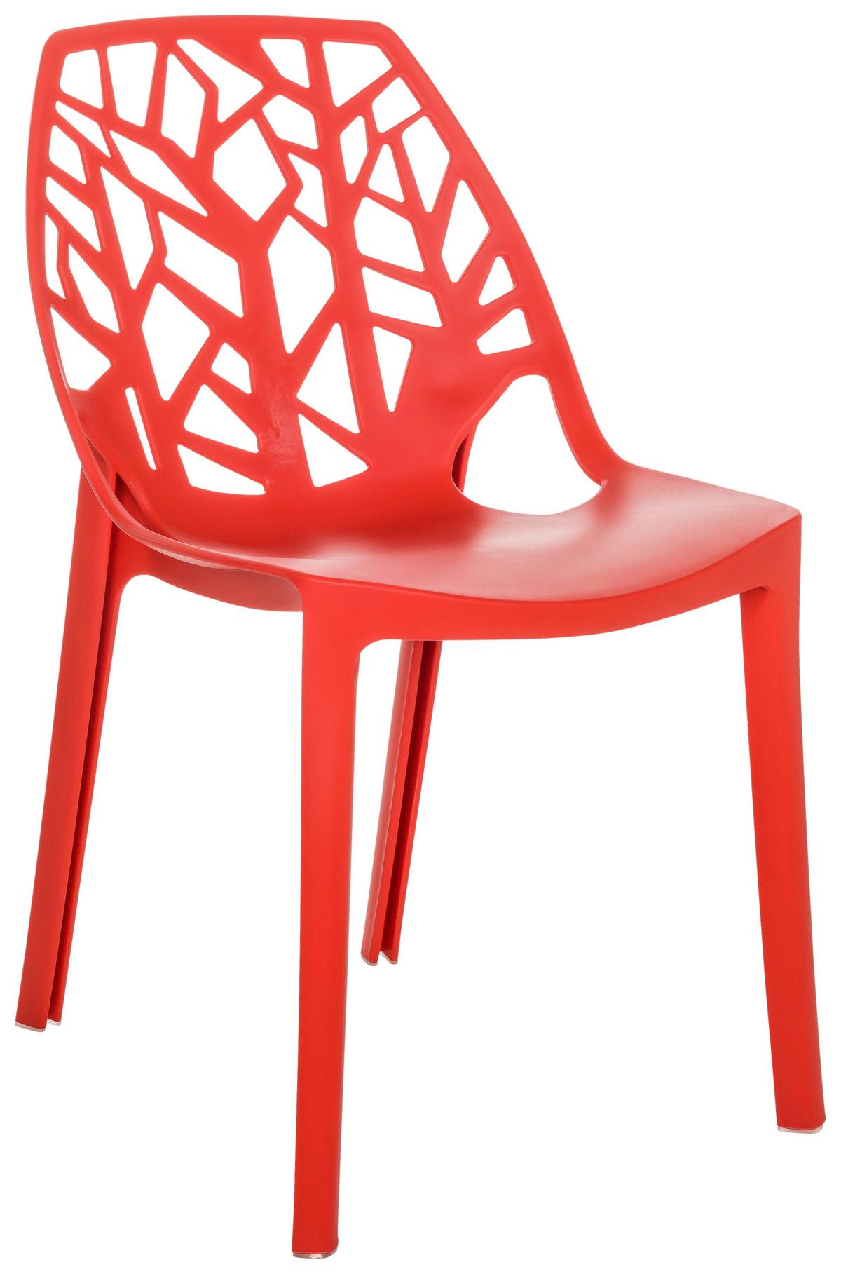 Stol Artifo Tri, Rdeča - rdeča, Basics, umetna masa (47/80/56cm) - MID.YOU