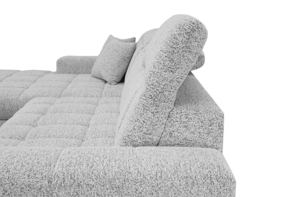 Kutna Garnitura Santorini - siva/crna, Moderno, tekstil (193/291cm) - Premium Living