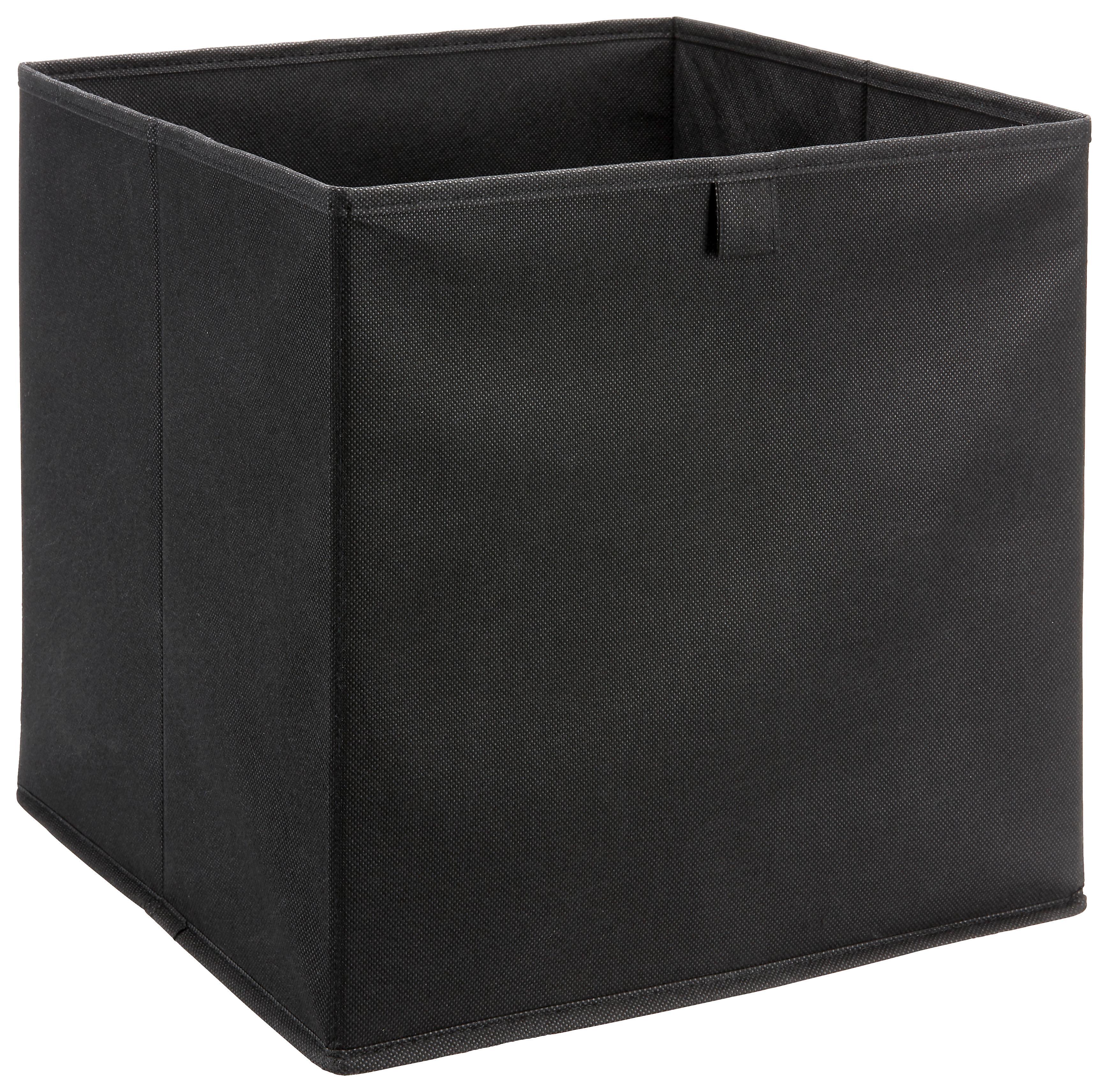 Aufbewahrungsbox Nino in Schwarz - Schwarz, MODERN, Karton/Textil (32/32/32cm) - Modern Living