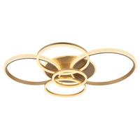 LED-DECKENLEUCHTE 48467-70CH LORELEI - Klar/Champagner, Design, Kunststoff/Metall (110/88/12cm) - Globo