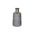 Dekoflasche Delia Hellgrau - Grau, Glas/Metall (12,5/23,9/12,5cm) - Mömax modern living