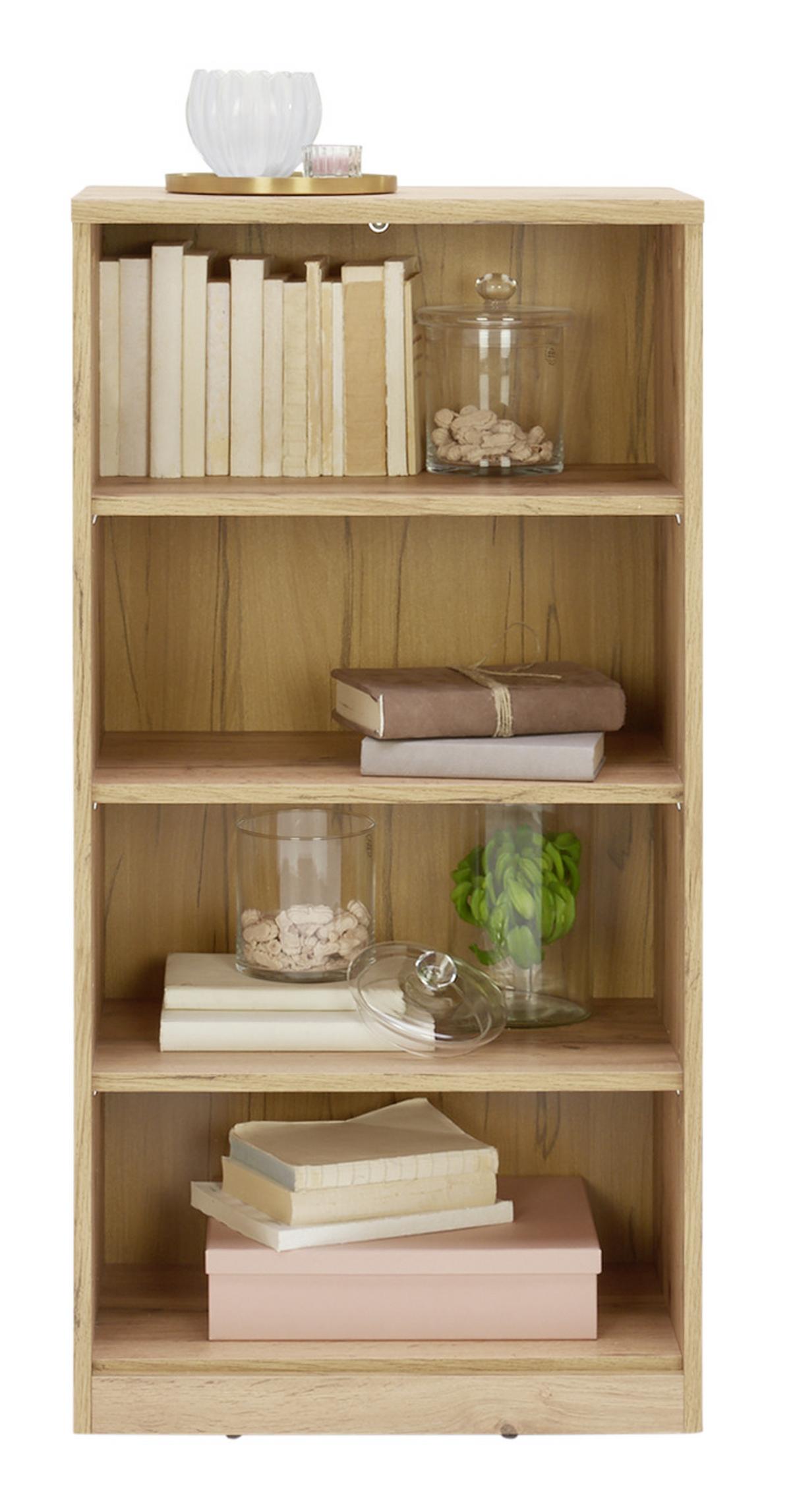 REGAŁ EASY - dąb wotan, Basics, materiał drewnopochodny (55/110/36cm) - Xora