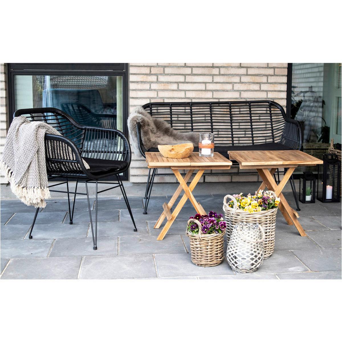 Gartentisch Bilbao Teak klappbar - Braun, MODERN, Holz (50/50/50cm) - Gardenson