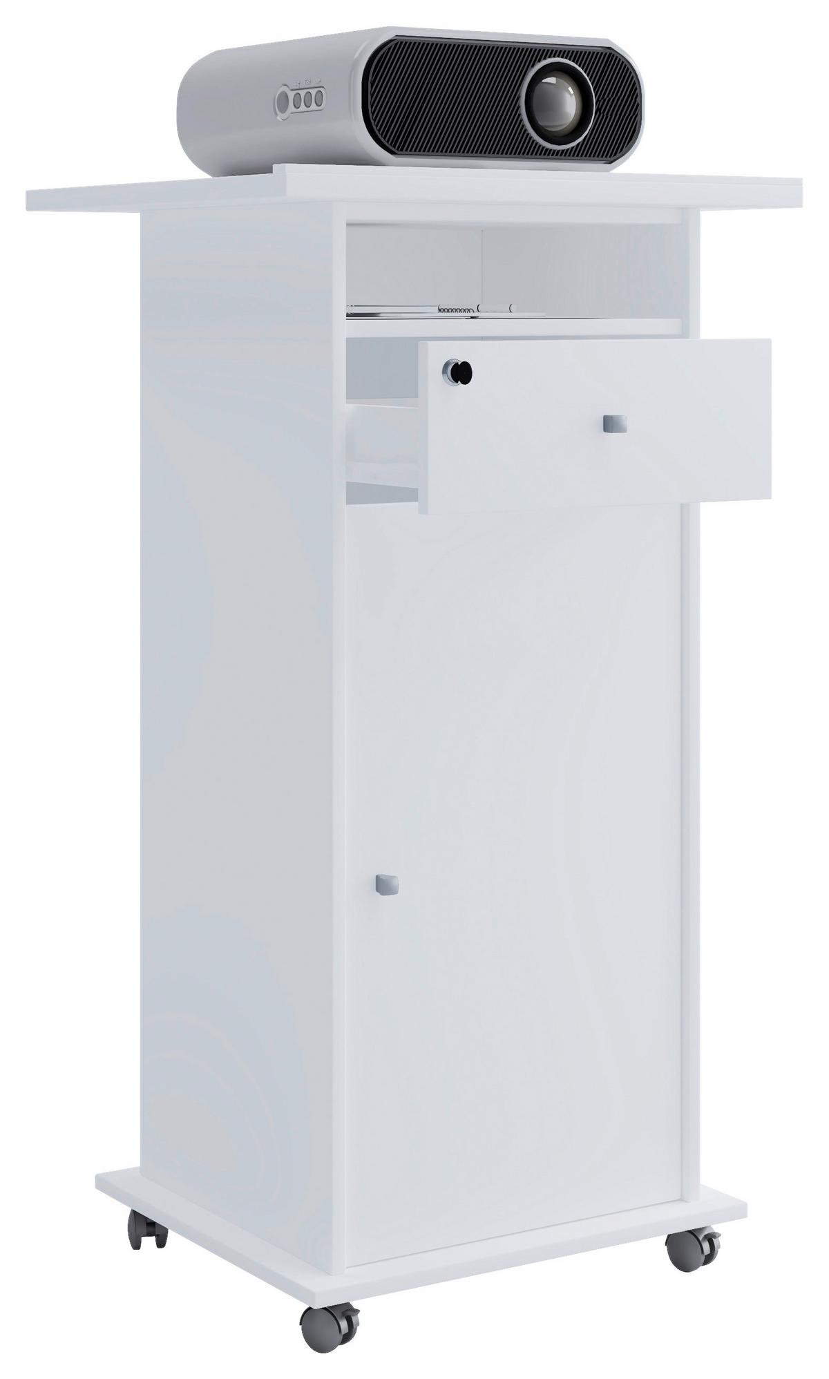 Stoječi Pult Neta, Bela - bela, Moderno, leseni material (60/50/108,3cm) - MID.YOU