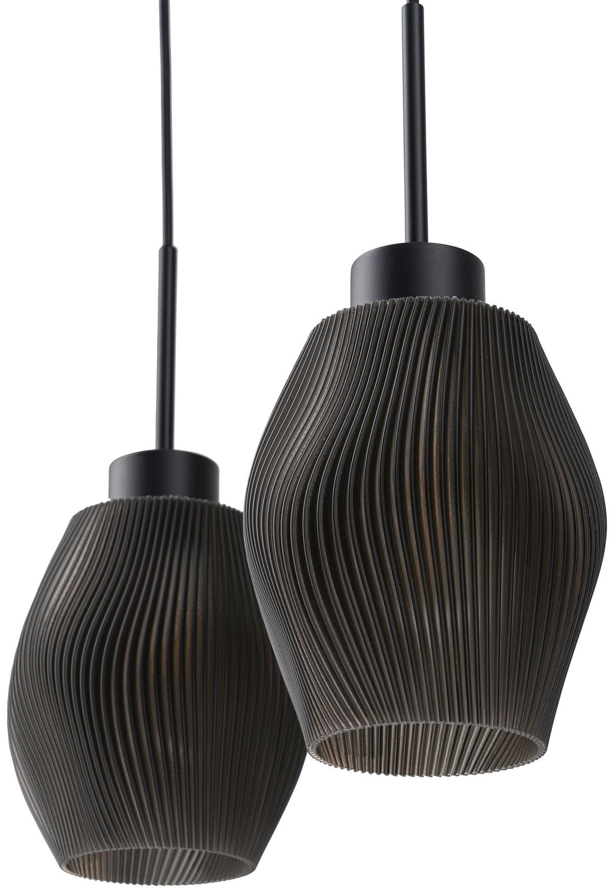 Viseča Svetilka Lasim - siva/črna, Moderno, kovina/umetna masa (70/14,5/120cm) - Premium Living