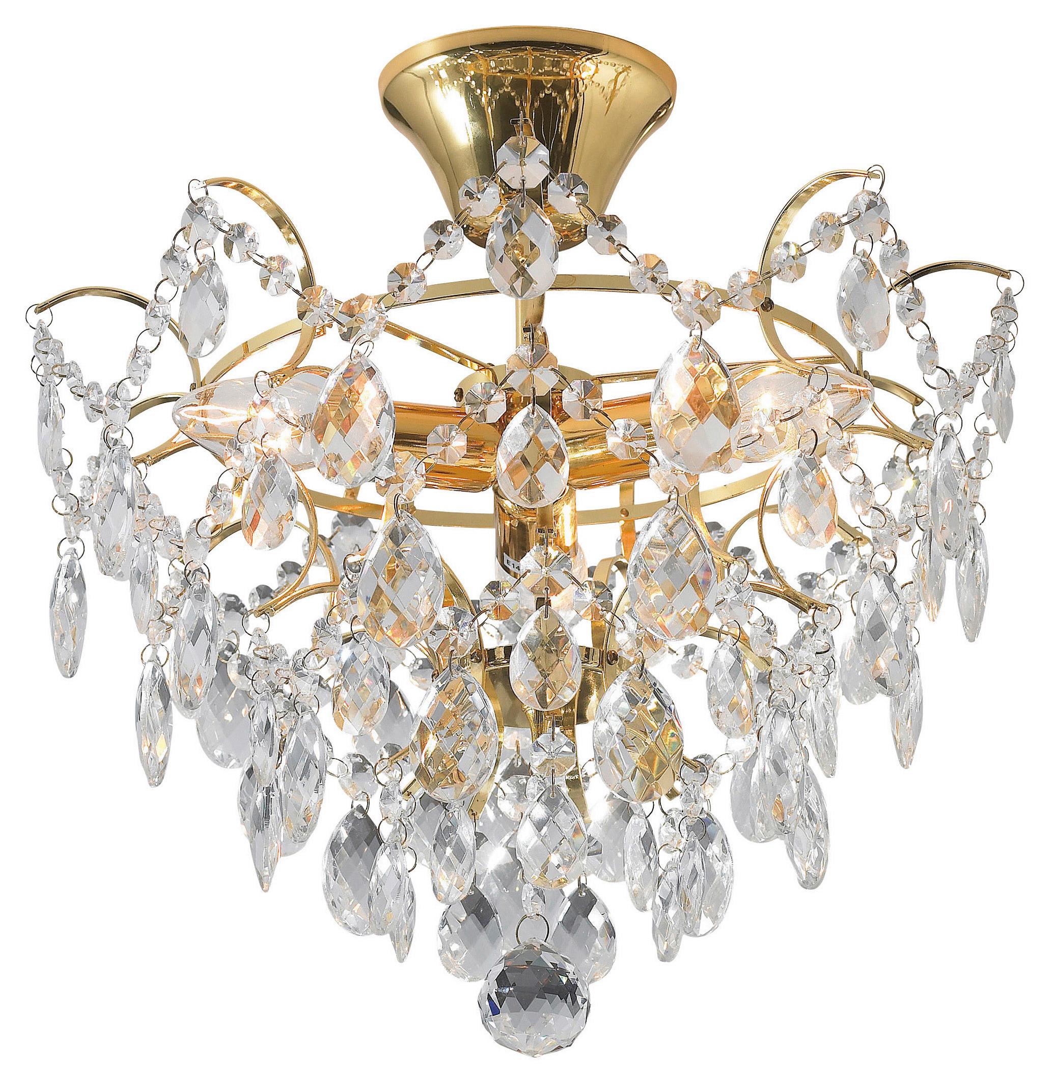 Deckenleuchte Rosendal max. 40 Watt - Transparent/Goldfarben, Basics (36/36/34cm) - Markslöjd