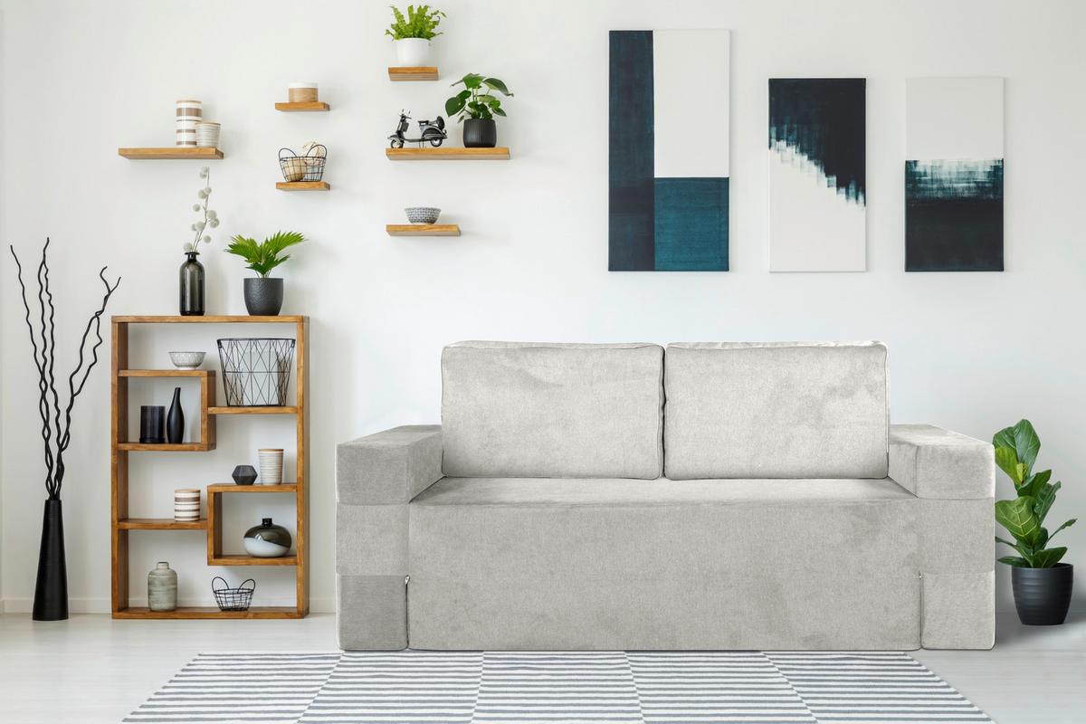 Kanapéágy Bézs Smart Beige - bézs, Konventionell, textil (136/190cm)
